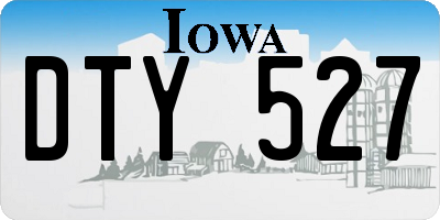 IA license plate DTY527