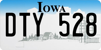 IA license plate DTY528