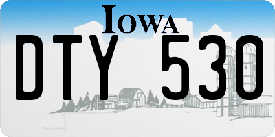 IA license plate DTY530