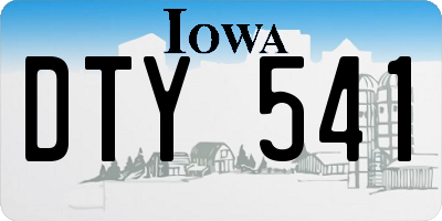 IA license plate DTY541