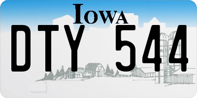 IA license plate DTY544