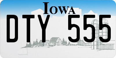 IA license plate DTY555