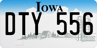 IA license plate DTY556