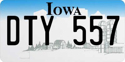 IA license plate DTY557