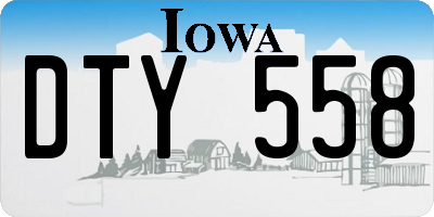 IA license plate DTY558