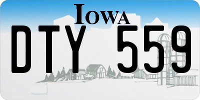 IA license plate DTY559