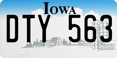 IA license plate DTY563