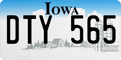 IA license plate DTY565