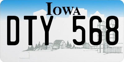 IA license plate DTY568