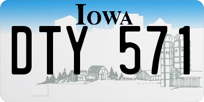 IA license plate DTY571