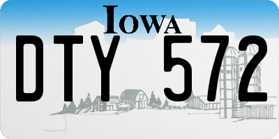 IA license plate DTY572