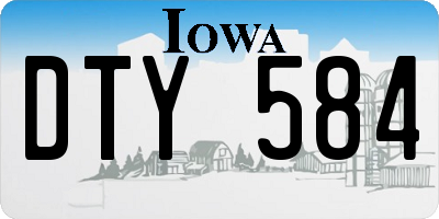 IA license plate DTY584