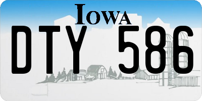 IA license plate DTY586