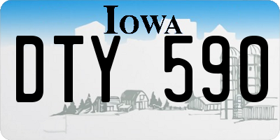 IA license plate DTY590