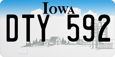 IA license plate DTY592