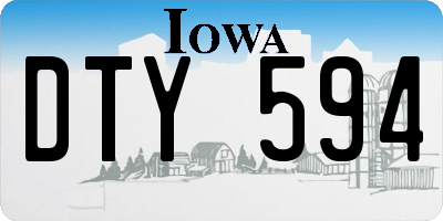 IA license plate DTY594