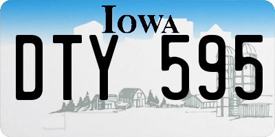 IA license plate DTY595