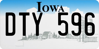 IA license plate DTY596