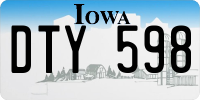 IA license plate DTY598