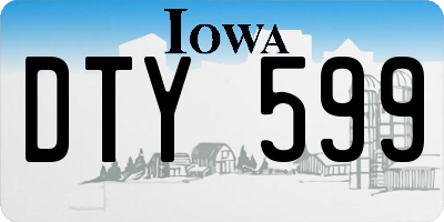 IA license plate DTY599