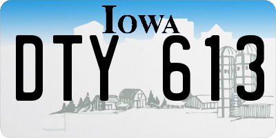 IA license plate DTY613