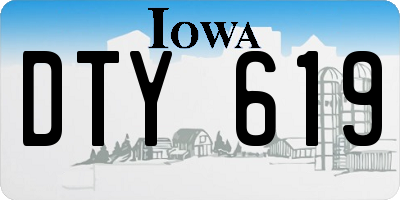 IA license plate DTY619