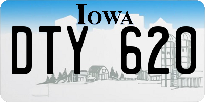 IA license plate DTY620