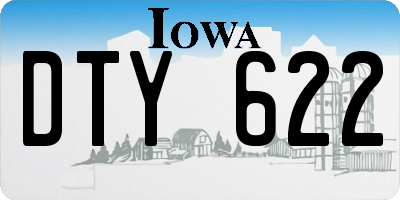 IA license plate DTY622