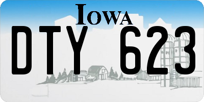 IA license plate DTY623