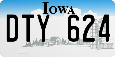 IA license plate DTY624