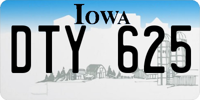 IA license plate DTY625