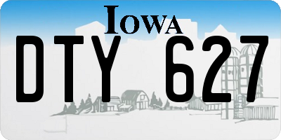 IA license plate DTY627