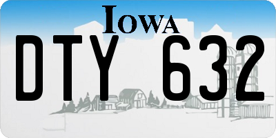 IA license plate DTY632