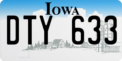 IA license plate DTY633