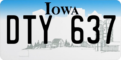 IA license plate DTY637