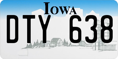 IA license plate DTY638