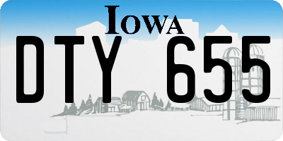 IA license plate DTY655