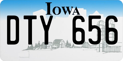 IA license plate DTY656