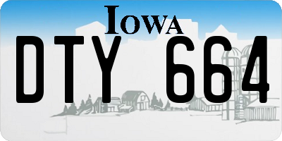 IA license plate DTY664