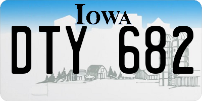 IA license plate DTY682
