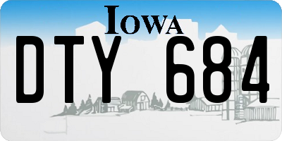 IA license plate DTY684