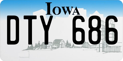 IA license plate DTY686