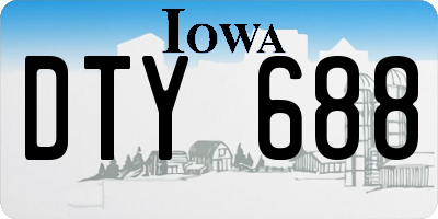 IA license plate DTY688