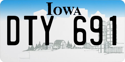 IA license plate DTY691