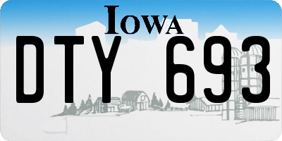 IA license plate DTY693