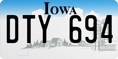 IA license plate DTY694
