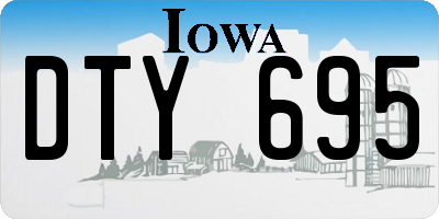 IA license plate DTY695