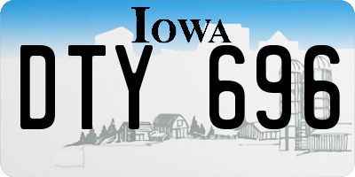 IA license plate DTY696