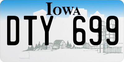 IA license plate DTY699