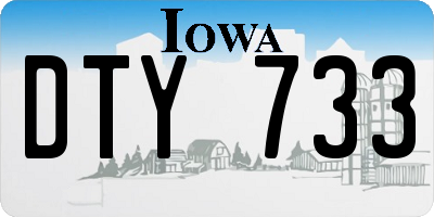 IA license plate DTY733